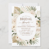 Pampas Grass Brautparty Boho Eucalyptus Invita Einladung (Vorderseite)