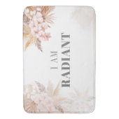 Pampas Grass Brautparty Floral Botanisch Badematte (Vorderseite Vertikal)