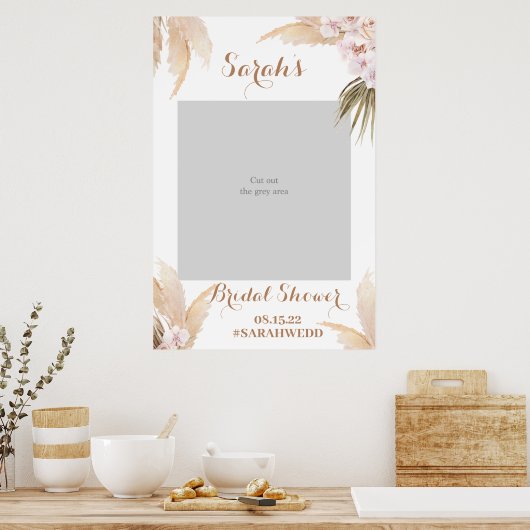 Pampas Grass Brautparty Foto Prop Poster (Küche)