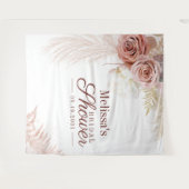 Pampas Grass Brautparty Foto Stand Hintergrund Wandteppich (Vorderseite (Horizontal))