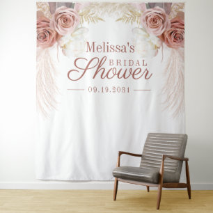 Pampas Grass Brautparty Hintergrund Fotostand Wandteppich