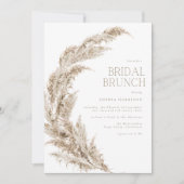 Pampas Grass Bridal Brunch Einladung (Vorderseite)