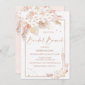 Pampas Grass Bridal Brunch Einladung (Vorne/Hinten)
