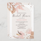 Pampas Grass Bridal Dusche Einladung Boho Arch (Vorne/Hinten)