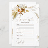 Pampas Grass Bride Advice und Wünsche Brautparty (Vorne/Hinten)