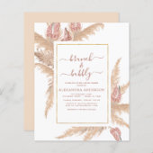 Pampas Grass Brunch Bubbly Boho Brautparty Invi (Vorne/Hinten)