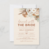 Pampas Grass Brunch mit Bride Brautparty Einladung (Vorderseite)