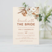 Pampas Grass Brunch mit Bride Brautparty Einladung (Stehend Vorderseite)