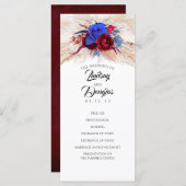 Pampas Grass Burgundy Red Navy Hochzeitsprogramme Programm (Vorne/Hinten)