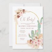 Pampas Grass Cactus Baby Shower Einladung (Vorderseite)