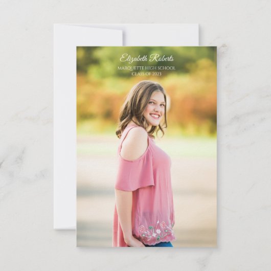 Pampas Grass Chic Boho Blues Graduation Party Einladung (Rückseite)