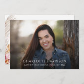 Pampas Grass Chic Boho Foto Graduation Party Einladung (Vorne/Hinten)