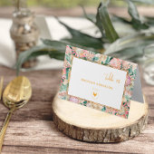 Pampas Grass Chicken Meal Choice Guest Name Card Tischnummer