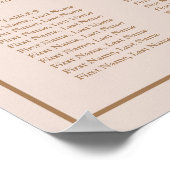 Pampas Grass Christian Event Seating Chart Poster (Ecke)