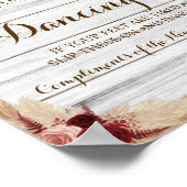 Pampas Grass Dancing Feet Flip Flops Hochzeitszeic Poster (Ecke)