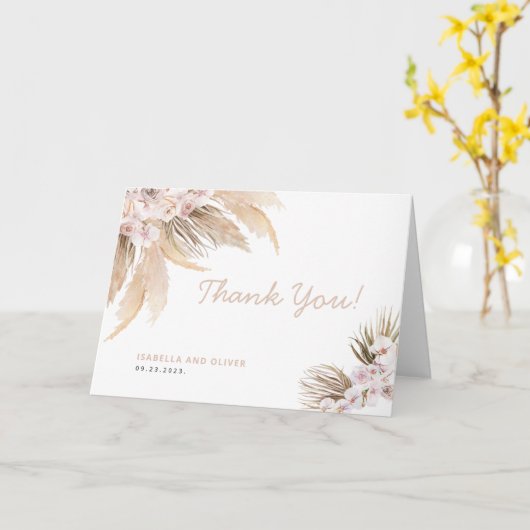 Pampas Grass Danke, dass du beige Karten hast (Gelbe Blume)