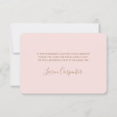 Pampas Grass Dankeschön Karte (Rückseite)