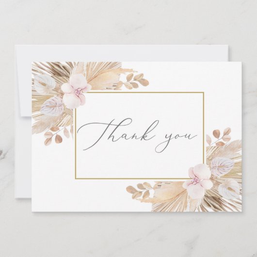 Pampas Grass Dankeskarte (Vorderseite)