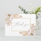 Pampas Grass Dankeskarte (Stehend Vorderseite)