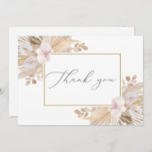 Pampas Grass Dankeskarte (Vorne/Hinten)