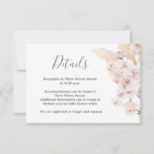 Pampas Grass Details Hochzeitskarte RSVP Karte (Vorderseite)