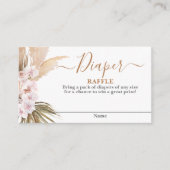 Pampas Grass Diaper Raffekarte Begleitkarte (Vorderseite)