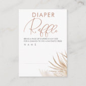 Pampas Grass Diaper Raffel Ticket Begleitkarte (Vorderseite)