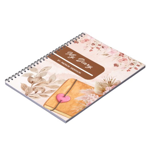 Pampas Grass Diary Notizblock (Linke Seite)