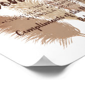 Pampas Grass Donut Bar Hochzeitszeichen Poster (Ecke)