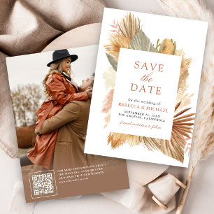 Pampas Grass Dried Palm Blätter Hochzeitsstift Fot Save The Date