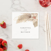 Pampas Grass Dried Palm Wedding Serviette (Beispiel)