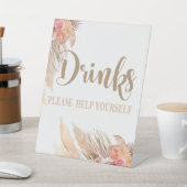 Pampas Grass DRINKS Tafelschild, Schild "Erdschild (In SItu)