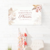 Pampas Grass Driving Palms Boho Brautparty Banner (Insitu)
