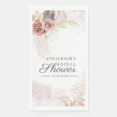 Pampas Grass Driving Palms Terracotta Brautparty Serviette (Vorderseite)