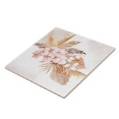 Pampas Grass Driving Palms Terracotta Rosa Blütenp Fliese (Seite)