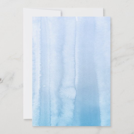 Pampas Grass Dusty Blue Blumen Probe Dinner Einladung (Rückseite)