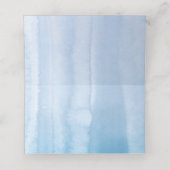 Pampas Grass Dusty Blue Flowers Hochzeit Platzkarte (Innenseite Aufgefaltet)