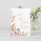 Pampas Grass Dusty Pink Ankündigung Datum freihalt (Stehend Vorderseite)