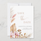 Pampas Grass Dusty Pink Ankündigung Datum freihalt (Vorderseite)