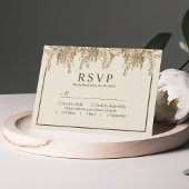 Pampas Grass Earthy Bohemisch Exotic Wedding RSVP Karte