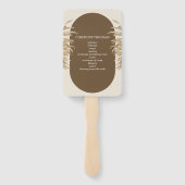 Pampas Grass Earthy Bohemisch Wedding Program Fächer (Rückseite)