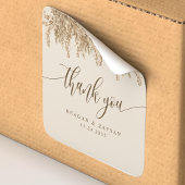 Pampas Grass Earthy Boho Exotic Wedding Vielen Dan Quadratischer Aufkleber