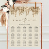 Pampas Grass Earthy Exotic Wedding Chart Poster