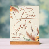 Pampas Grass Eine kleine Wildblume Kindermädchendu Acrylschild (Neutral)