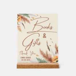 Pampas Grass Eine kleine Wildblume Kindermädchendu Acrylschild