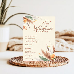 Pampas Grass Eine kleine Wildblume Kindermädchendu Einladung