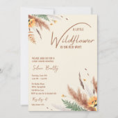 Pampas Grass Eine kleine Wildblume Kindermädchendu Einladung (Vorderseite)