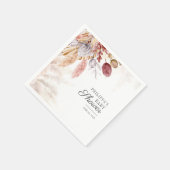 Pampas Grass Elegant Baby Shower Serviette (Ecke)