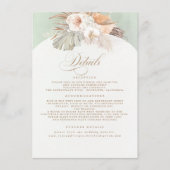 Pampas Grass Elegante weiche Pastellfarben Details Begleitkarte (Vorderseite)