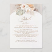 Pampas Grass Elegante weiche Pastellfarben Details Begleitkarte (Vorderseite)